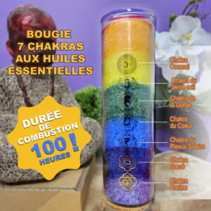 Harmonisez vos centres énergétiques avec notre bougie Sri Yantra. Parfaite pour les séances de méditation, elle favorise la santé et la sérénité. Respectueuse de l'environnement, chaque bougie est créée à la main