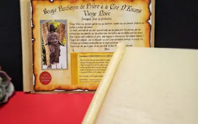 Bougie de Cire et Parchemin de La Vierge Noire