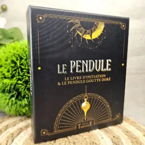 Le Pendule - Coffret - Le livre d'initiation & le pendule goutte doré