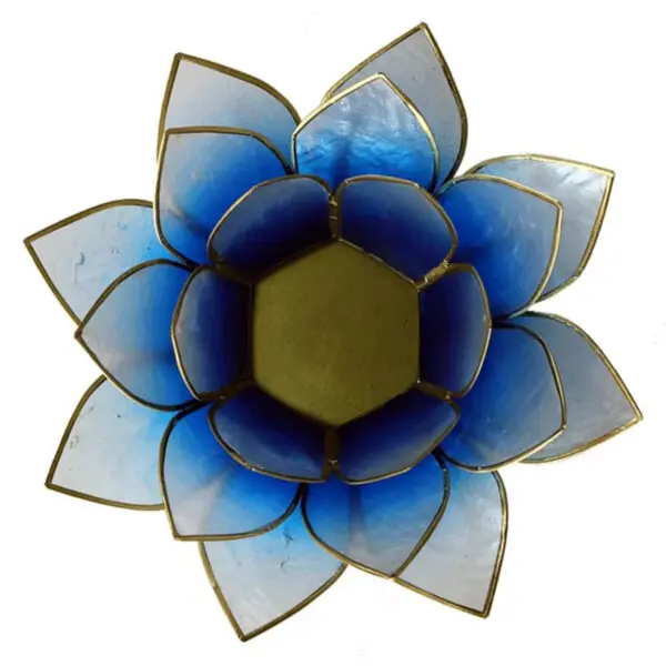 lotus bougeoir bleu