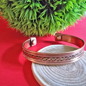 Bracelet Magnétique en Cuivre - Vagues