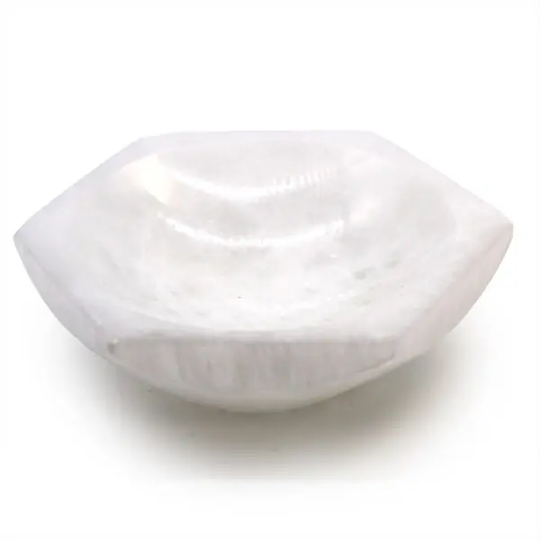 Bol hexagonal en sélénite - 15 cm – Image 3