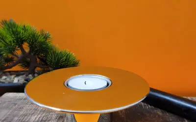 Bougeoir Métal – Argenté Brillant