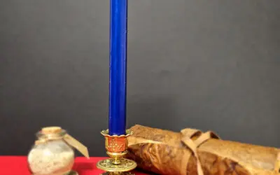 Bougie Bleu Foncé teintée dans la masse