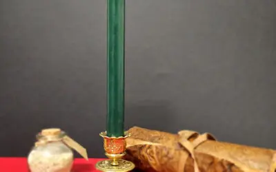 Bougie vert foncé