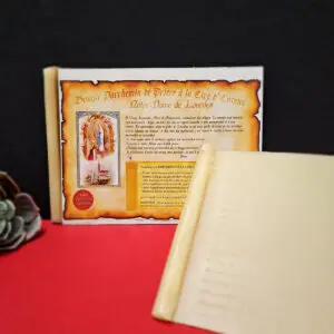 Bougie de Cire et Parchemin Notre Dame de Lourdes