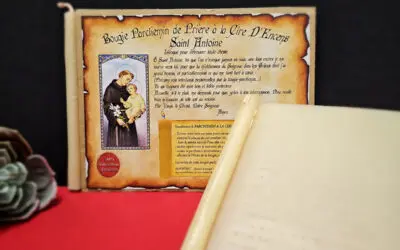 Bougie de Cire et Parchemin Saint Antoine de Padoue