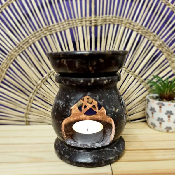 Brûle-parfum Pentacle en pierre à savon – Image 2