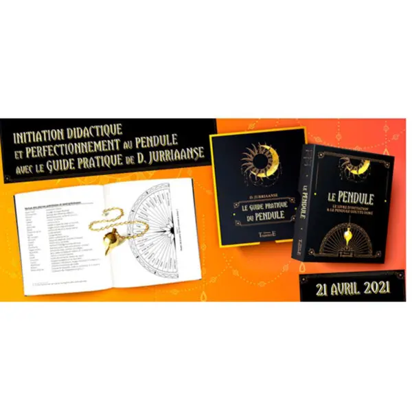 Le Pendule - Coffret - Le livre d'initiation & le pendule goutte doré – Image 4