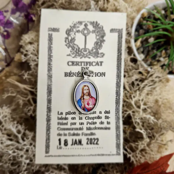 Médaille Sainte Bénie JESUS DU SACRE COEUR - Couleur