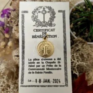 Médaille Sainte Bénie SAINT BENOIT - Doré