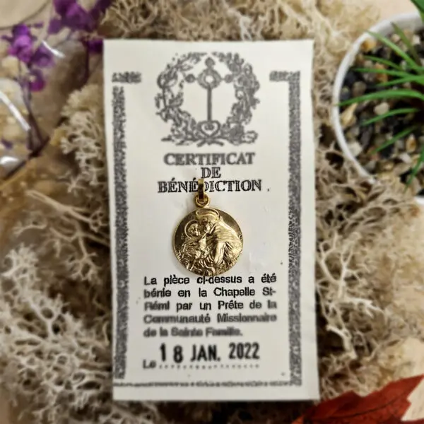 Médaille Sainte Bénie SAINT ANTOINE - Doré