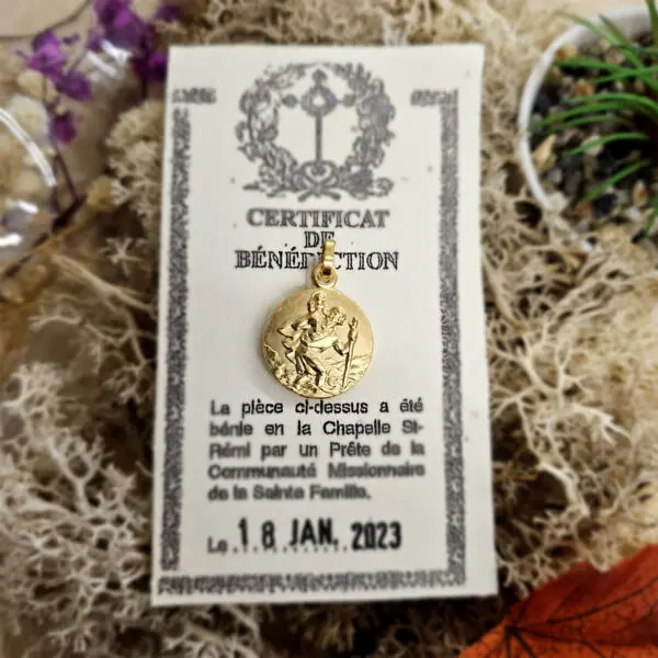 Médaille Sainte Bénie SAINT CHRISTOPHE - Doré