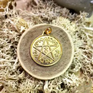 Médaille du pentagramme & sceau de Salomon doré