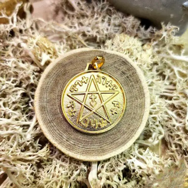Médaille du pentagramme & sceau de Salomon doré
