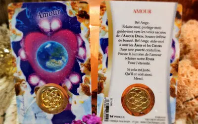 Médaille sur carte Amour