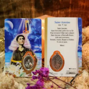 Médaille sur carte Saint-Antoine