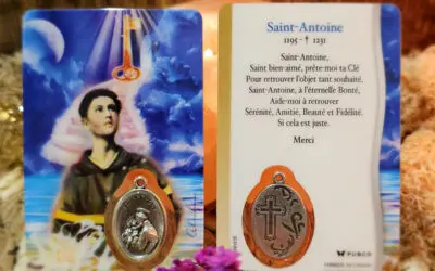 Médaille sur carte Saint-Antoine