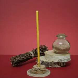 Mini Bougie De Rituel Cire D'Abeille - Miel