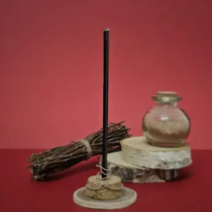 Mini Bougie De Rituel Cire D'Abeille Noire