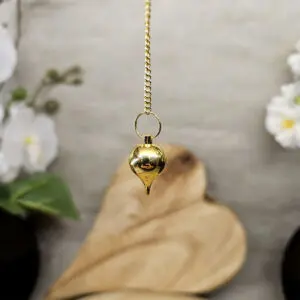 Pendule Goutte Métal Doré et Nickel