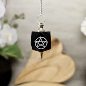 Pendule Pentacle - Onyx Noir