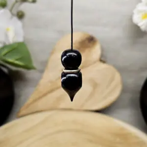 Pendule témoin goutte 4 facettes - noir anodisé
