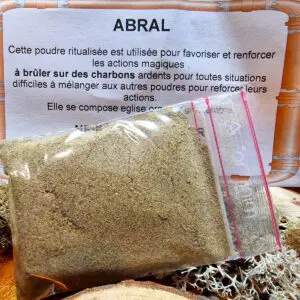Poudre ABRAL : favorise actions magiques