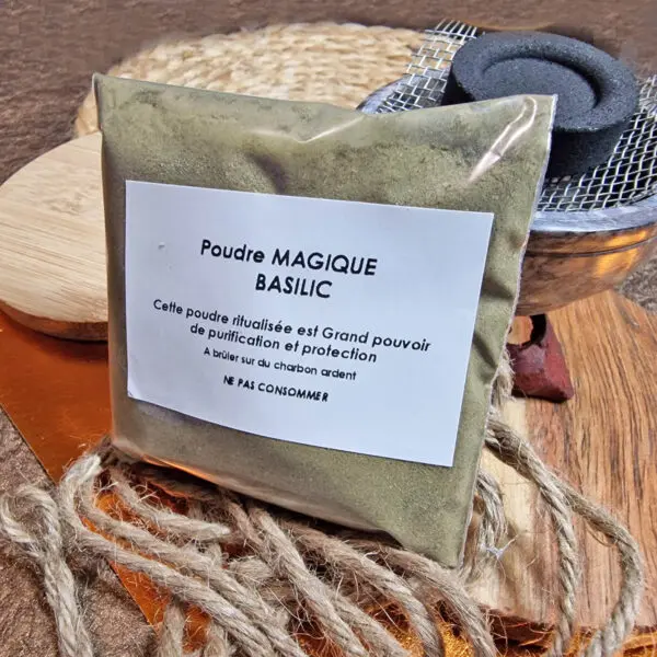 Poudre Magique Basilic - Grand pouvoir de séduction et de protection