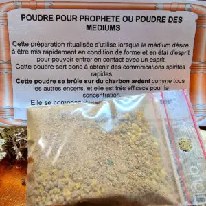 Poudre PROPHÈTES 0U MÉDIUMS : aide à une vision ou communication