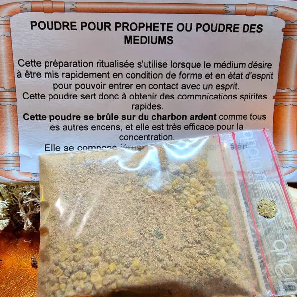 Poudre PROPHÈTES 0U MÉDIUMS : aide à une vision ou communication