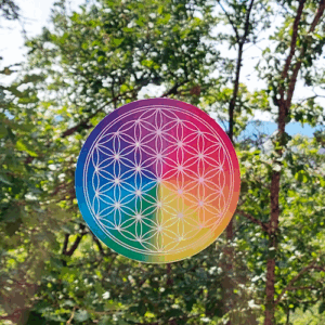 Sticker autocollant Fleur de Vie 7 rayons Ø 10 cm