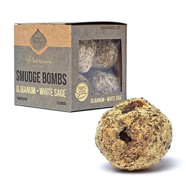 Sagrada Madre Bombes Smudge Premium  Oliban et Sauge Blanche – Image 2