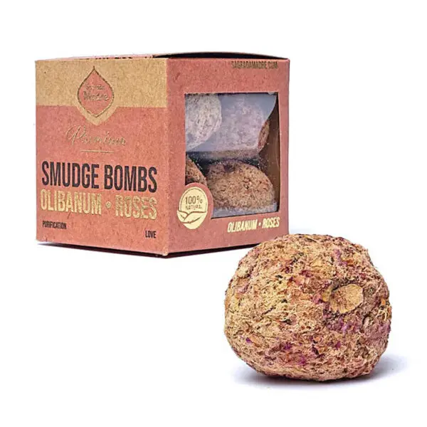Sagrada Madre bombes Smudge premium oliban et Roses – Image 3