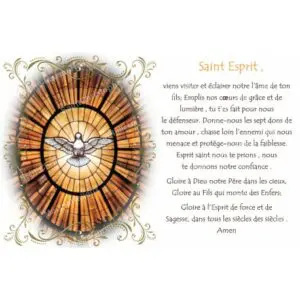 Autocollant bougie de neuvaine - Saint Esprit