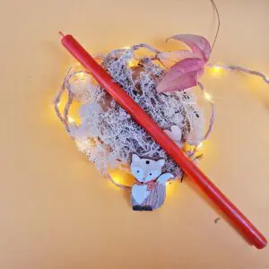 Bougie Cire d'Abeille Rouge