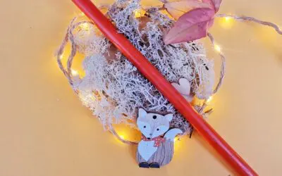 Bougie Cire d’Abeille Rouge