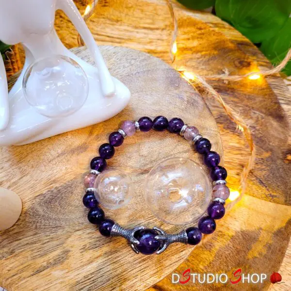 Bracelet Griffes Améthyste du Brésil – Image 2