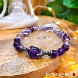 Bracelet Griffes Améthyste du Brésil