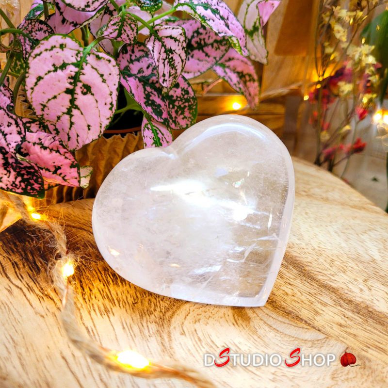 Cristal de cœur de quartz rose Pierre précieuse de cœur naturelle Cristaux  de méditation -  France