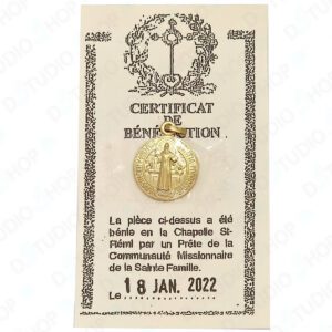 Médaille Sainte Bénie SAINT BENOIT dorée