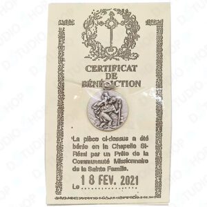 Médaille Sainte Bénite SAINT CHRISTOPHE argentée