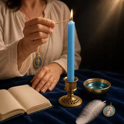 Bougie Bleu clair – Image 2