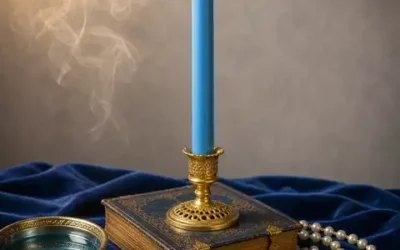 Bougie Bleu clair