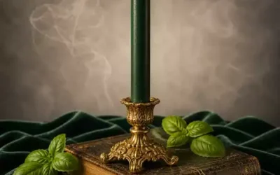 Bougie vert foncé