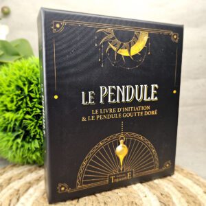Le Pendule - Coffret - Le livre d'initiation & le pendule goutte doré