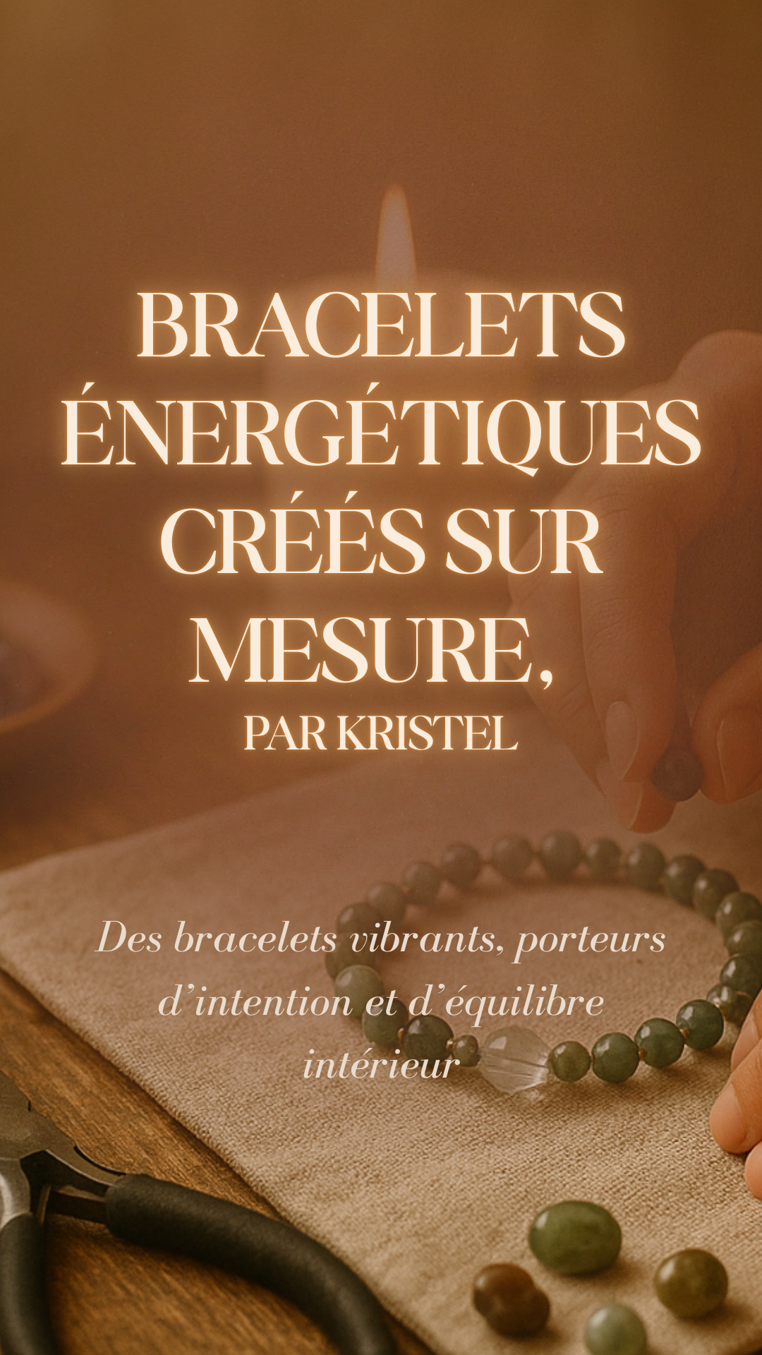 Bracelets énergétiques créés sur mesure, avec intention et amour 