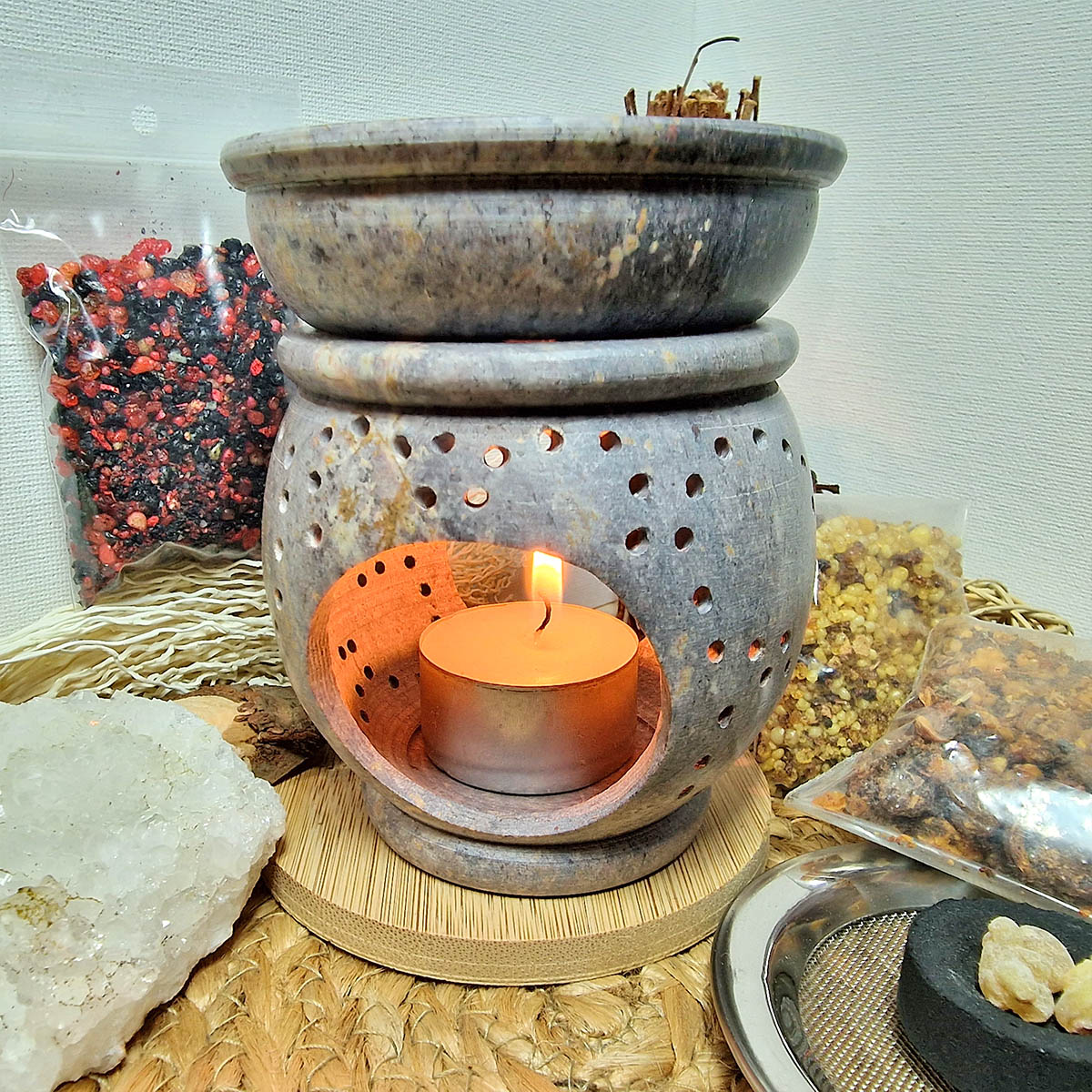 Brûle encens sans charbon blanc - Encensoirs - Catalogue2 - La voie des  anges - Ventes en ligne de produits ésotériques