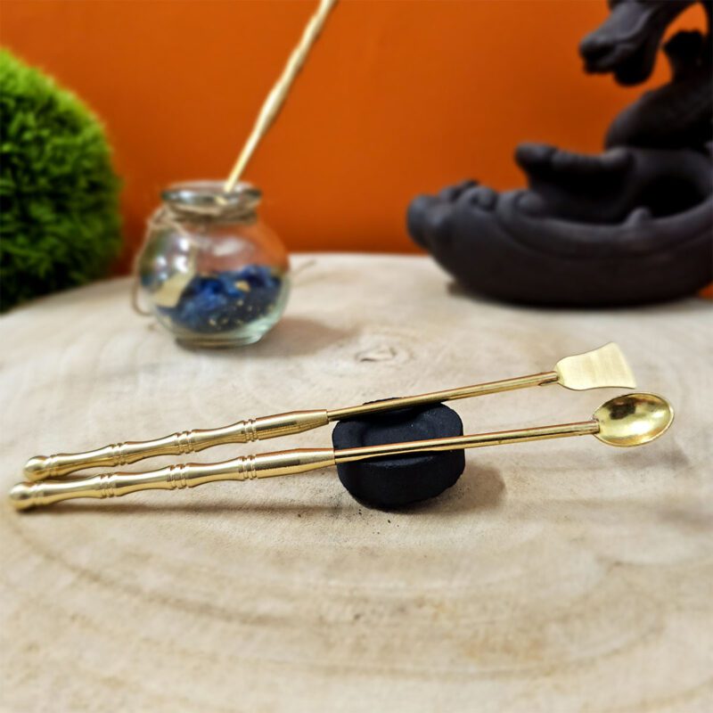 3 Pinces En Fer Arabesques Dorées Pour Encensoirs – Aromathérapie, Méditation, Décoration Maison