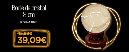 Boule de cristal 8 cm BlackFriday